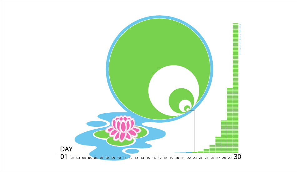 Exponential Growth – Lily pond